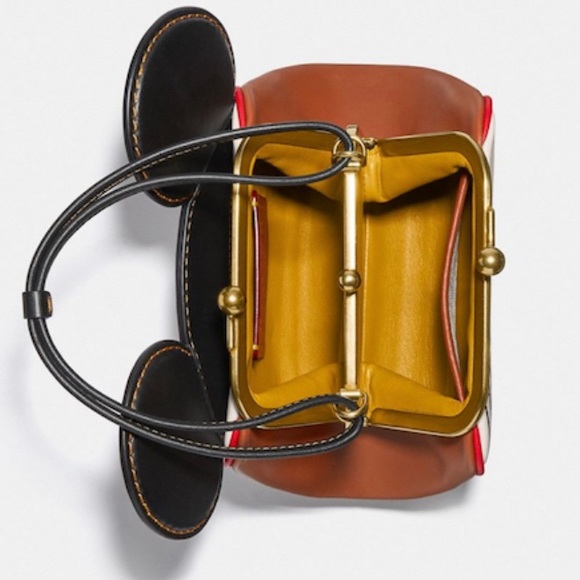 Coach Disney Mickey Mouse X Keith Haring Kisslock Bag Shoulder purse NWT Rare - Picture 3 of 8